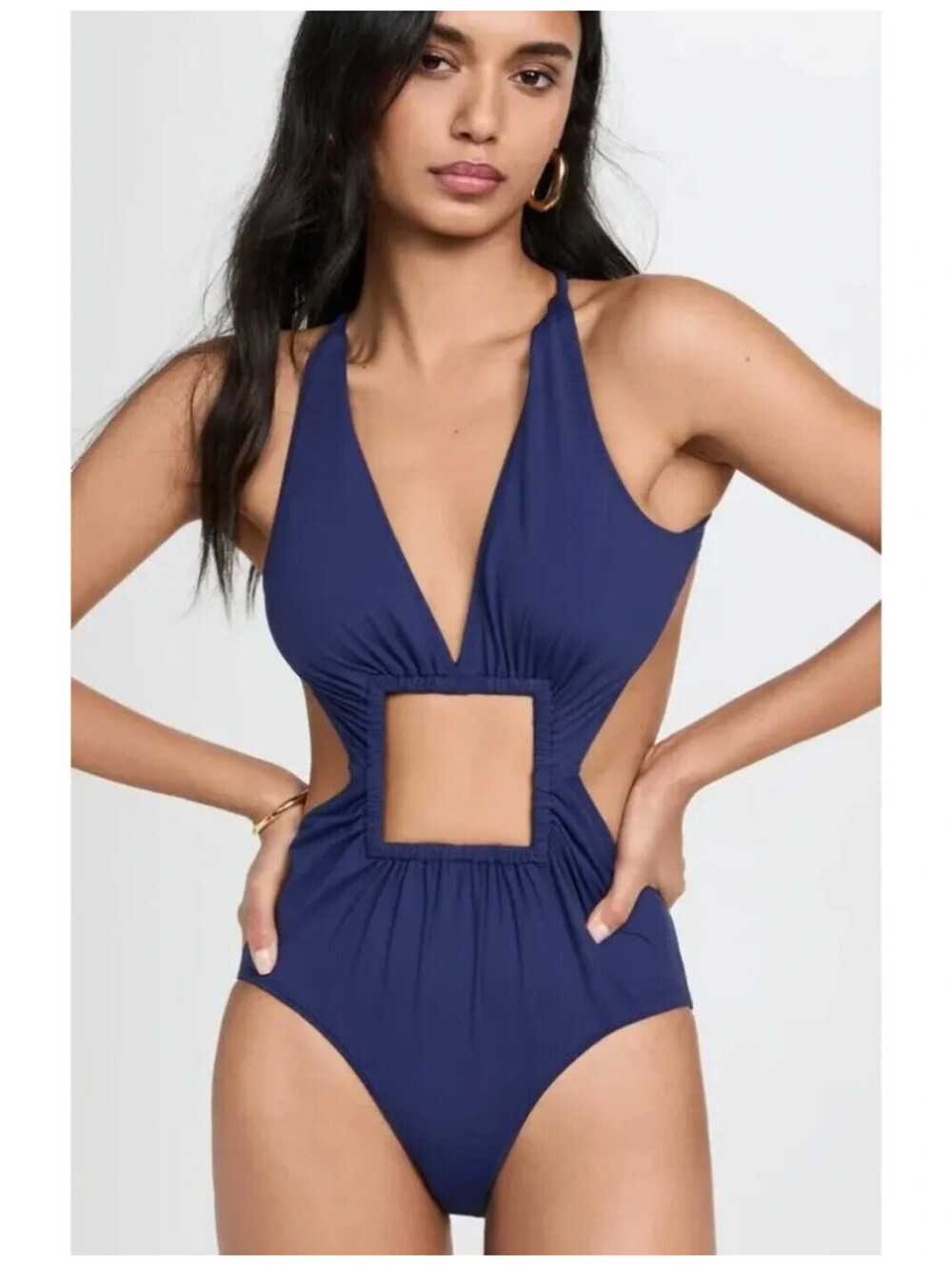 NWT $225 STAUD Liberty One-Piece SEA Swimsuit Swim Designer Sexy Summer Medium